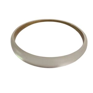 Alexis Bittar Lucite Bangle Bracelet Clear White Silver Gold 8"